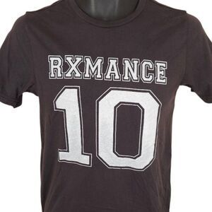 Rxmance Athlete T Shirt Womens Size Small Gray Black Made In USA
